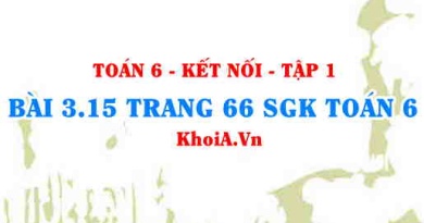 Bài 3.15 trang 66 SGK Toán 6 tập 1 Kết nối tri thức